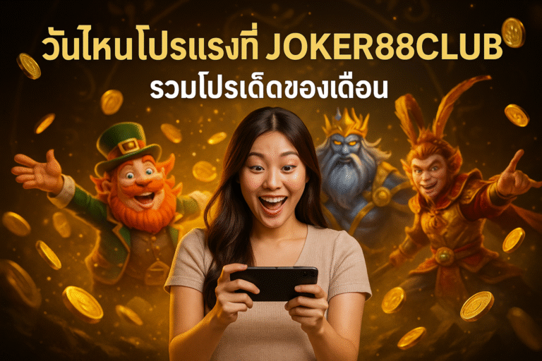วันไหนโปรแรงที่ JOKER88CLUB – รวมโปรเด็ดของเดือน