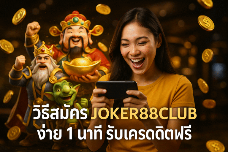 วิธีสมัคร JOKER88CLUB ง่าย 1 นาที รับเครดิตฟรี