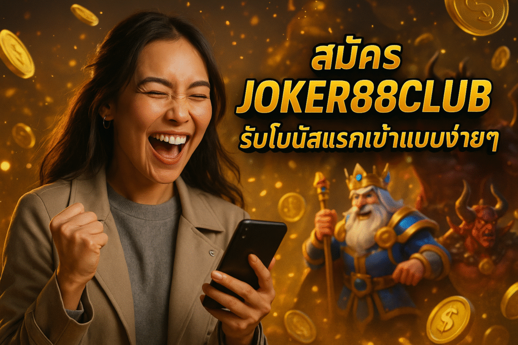 สมัคร JOKER88CLUB รับโบนัสแรกเข้าแบบง่ายๆ
